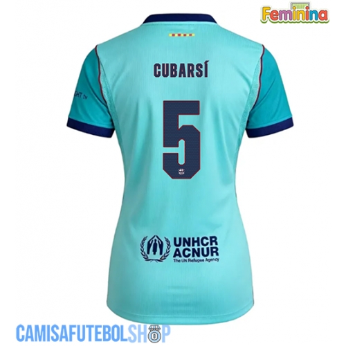 Camisa de time de futebol Barcelona Pau Cubarsi #5 Replicas 3º Equipamento Feminina 2026-27 Manga Curta